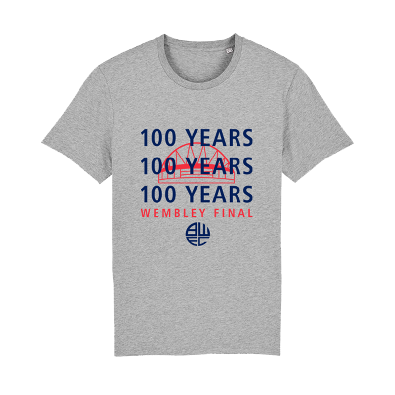 Bolton 100 Years Grey T-Shirt