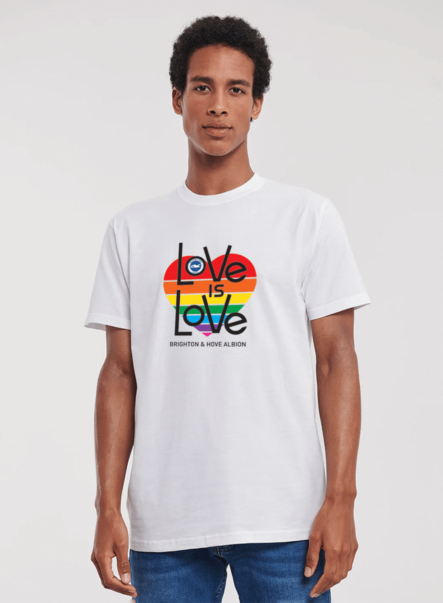 Man in White Love is Love Brighton Tee