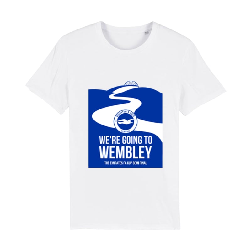 Brighton We're Going To Wembley White T-Shirt