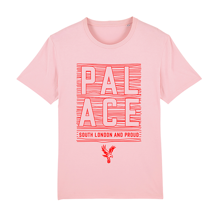 Crystal Palace Unknown Pleasures Lines Pink T-Shirts