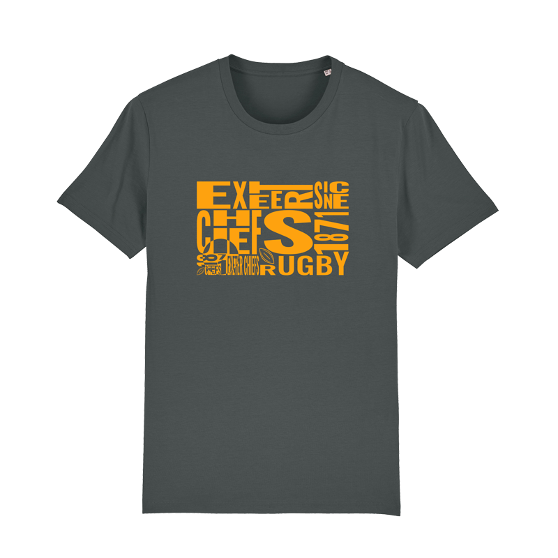 Exeter Chiefs Type Anthracite Tee