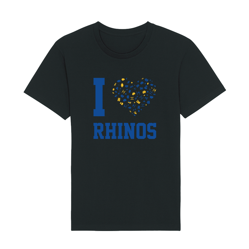 Leeds Rhinos Heart Black Tee