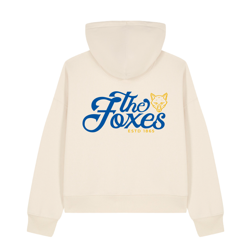 The Foxes Cropped Hoodie Natural Raw BK