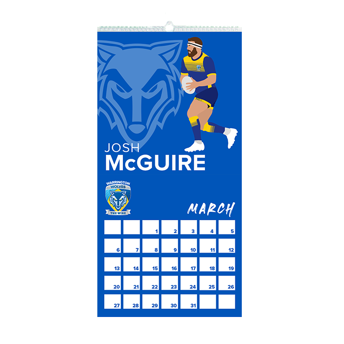 Warrington Wolves McGuire Calendar V2